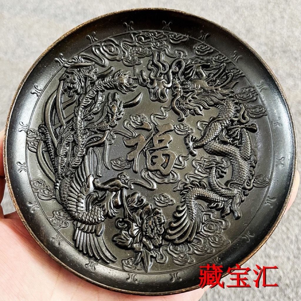 Vintage Collectible Dishes - ヴィンテージ古銅製百福皿、皇室風ギフトスタイル、アンティークコレクション、家の装飾品