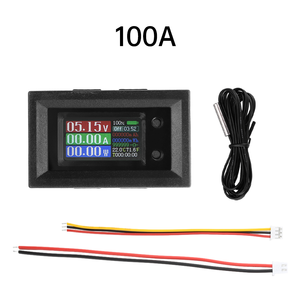 Analog Meter Gauge - 9-in-1 電圧計、電流計、ワットメーター、DC4–30 V、10 A、50 A、100 A、0.96