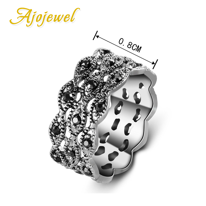 女性のためのAjojewel-3レベルのラインストーンリング - Vintage Items Collection のレビューと価格