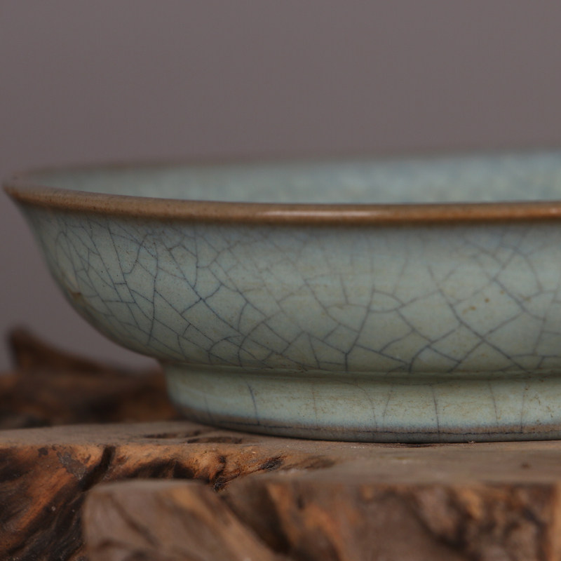 宋朝様式の汝窯（ろよう）の青磁ひび割れ釉薬皿　ヴィンテージホ - Vintage Collectible Dishes のレビューと価格