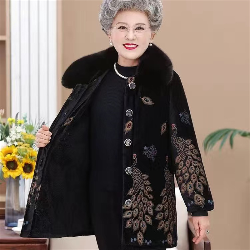 女性のための豪華な厚い綿のジャケット,ヴィンテージのプリント - Vintage Collectible Buttons のレビューと価格