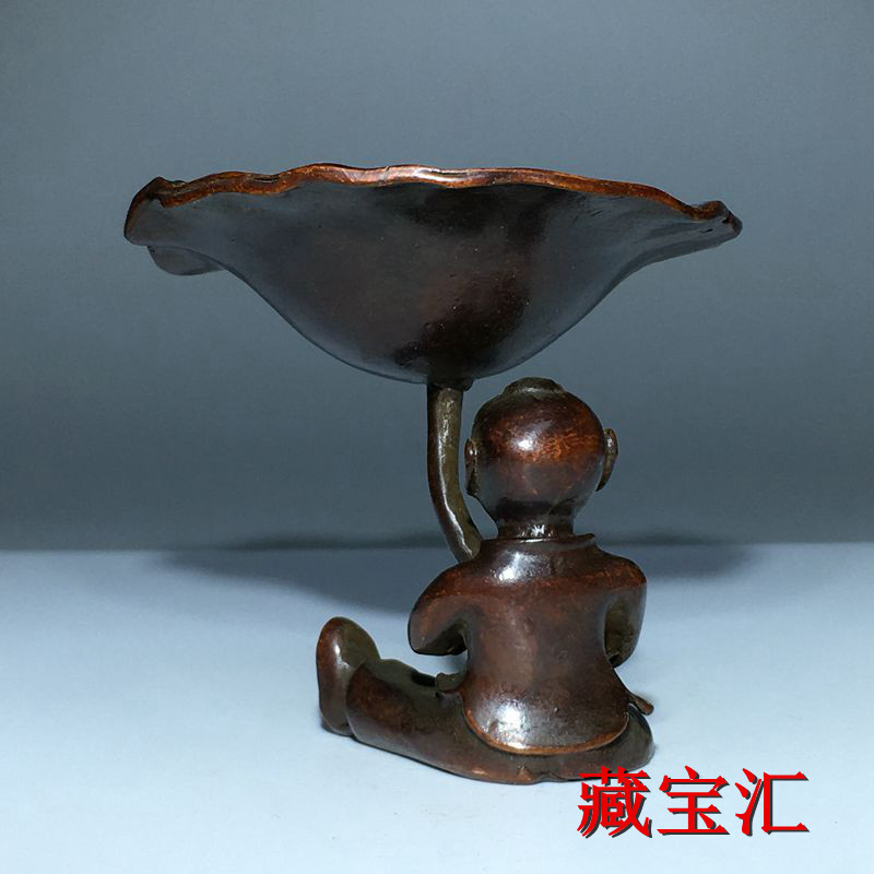 ヴィンテージアンティーク蓮の葉子供像ブロンズ製田舎古物コレク - Vintage Items Collection のレビューと価格