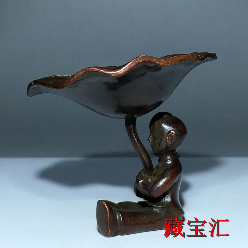 ヴィンテージアンティーク蓮の葉子供像ブロンズ製田舎古物コレク - Vintage Items Collection のレビューと価格