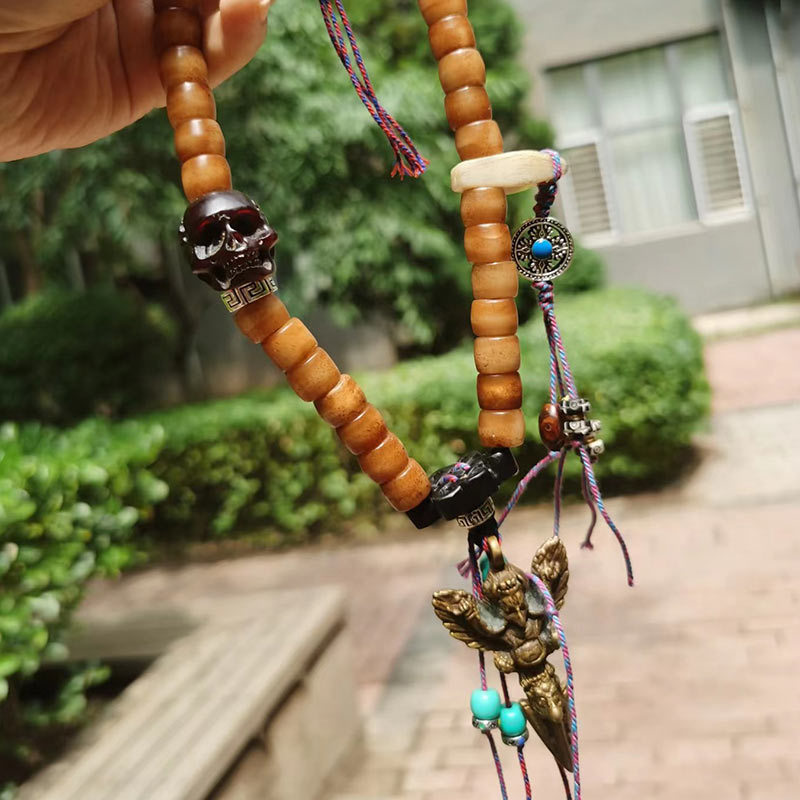 手磨きのヴィンテージキャメルボーンビーズ、レトロアクセサリー - Vintage Items Collection のレビューと価格